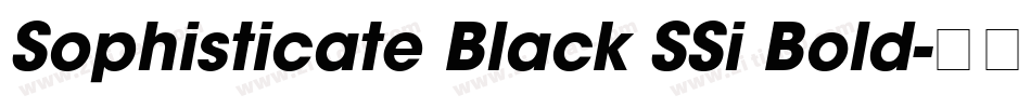 Sophisticate Black SSi Bold字体转换